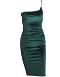 Green velvet dress