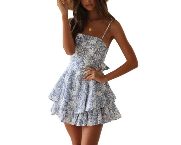 Blue forest dress