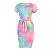 Tie Dye Casual Dress